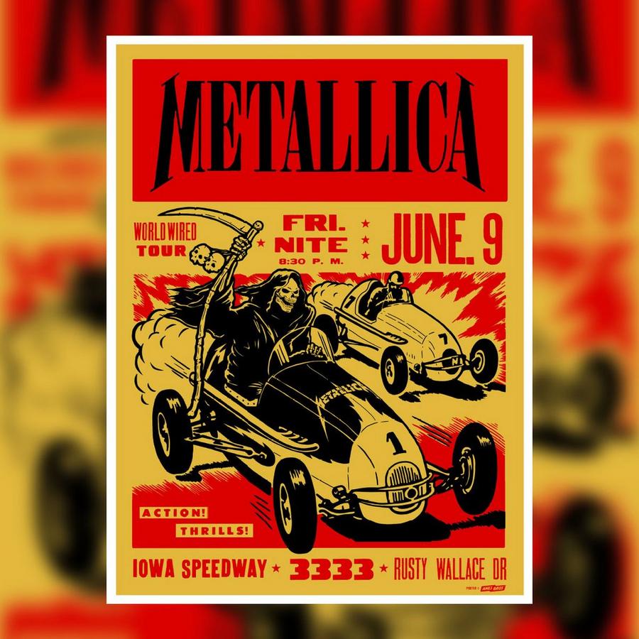 Metallica Concert Poster by Ames Bros