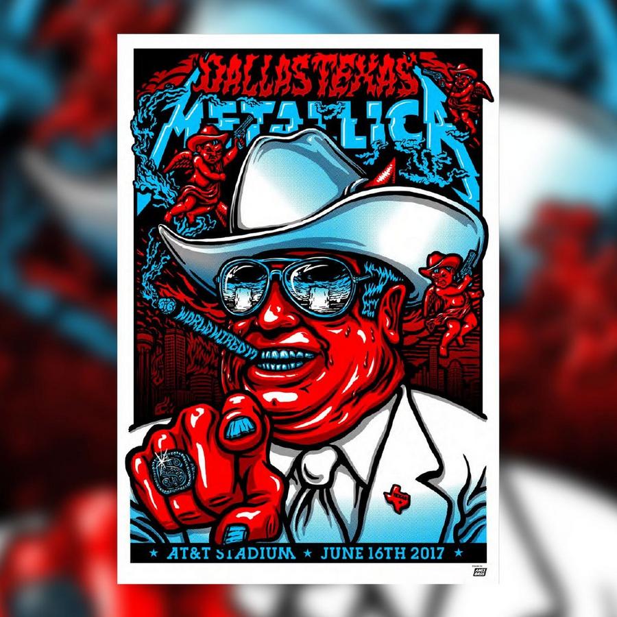 Metallica Concert Poster by Ames Bros