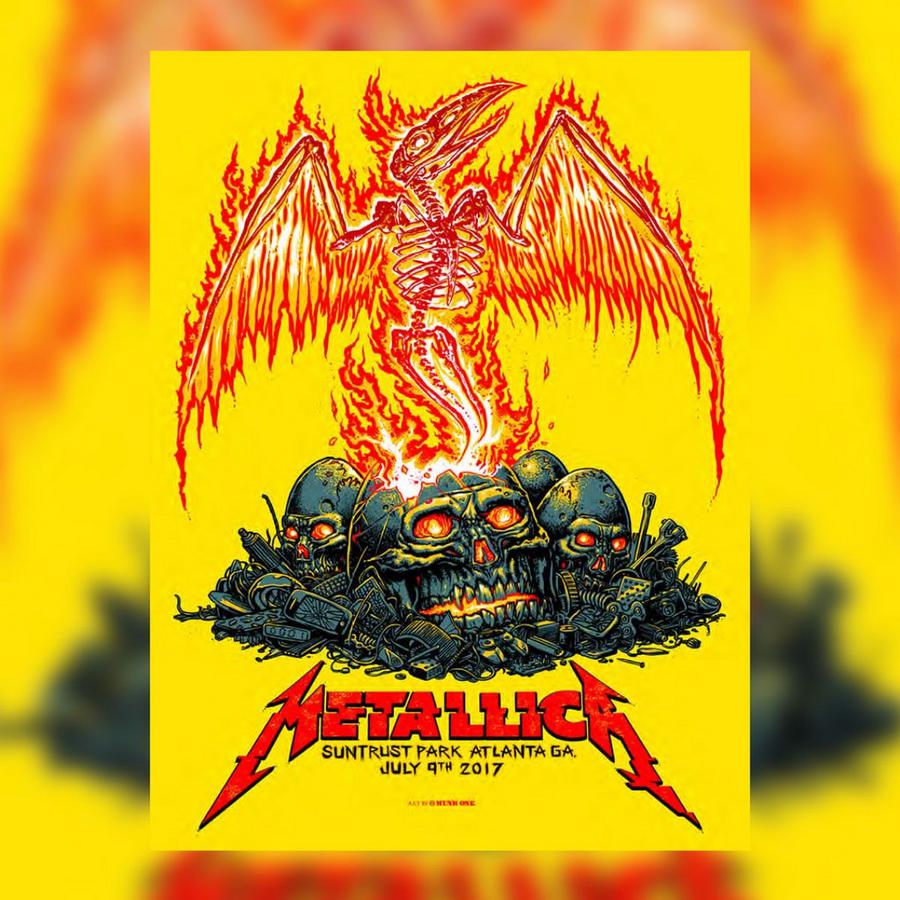 Metallica Concert Poster by Munk One