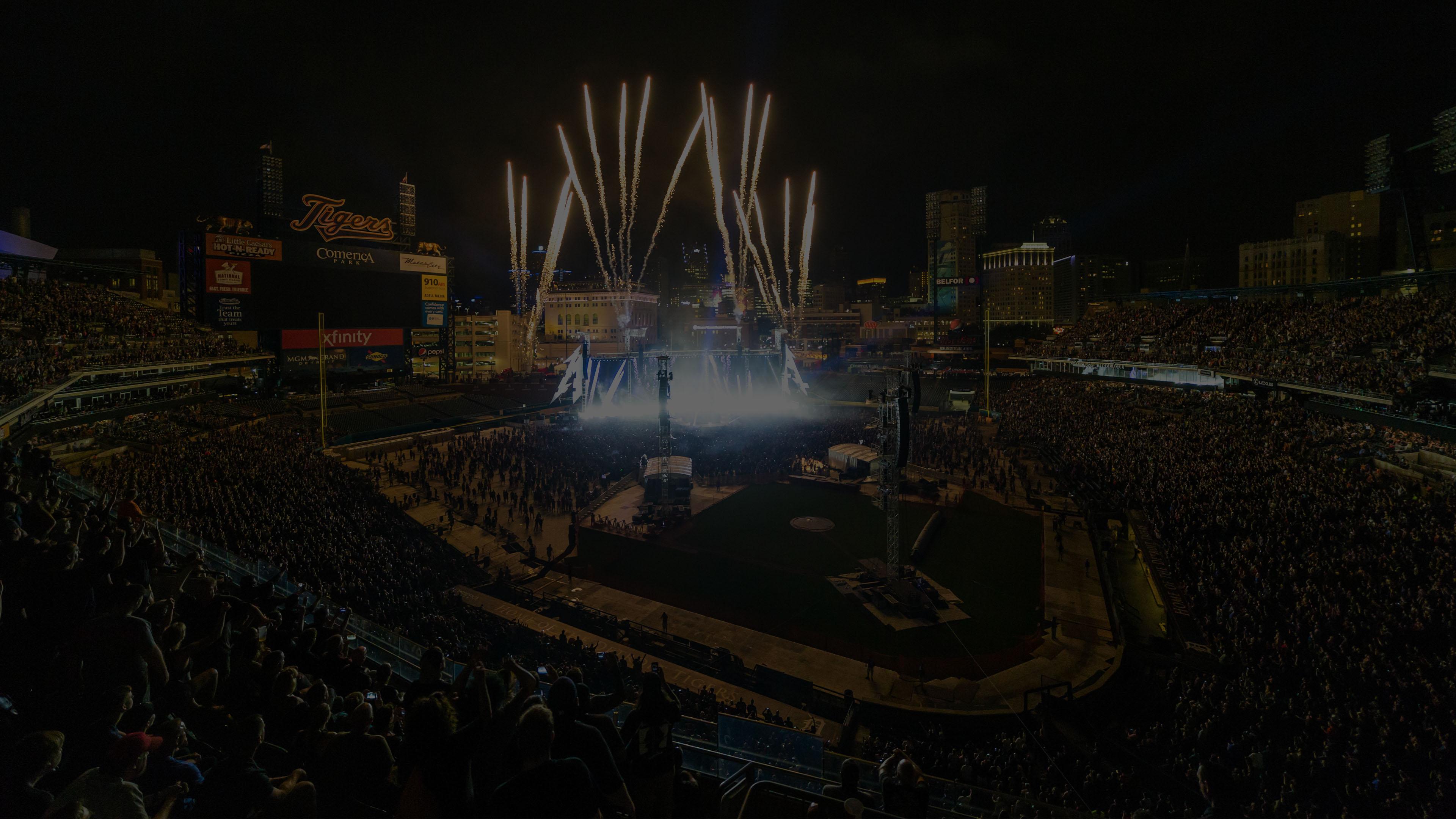 Metallica at Comerica Park in Detroit, MI on July 12, 2017