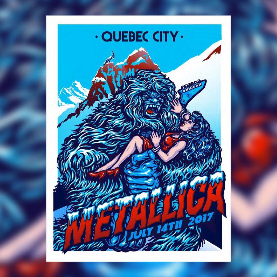 Metallica Concert Poster by Ames Bros