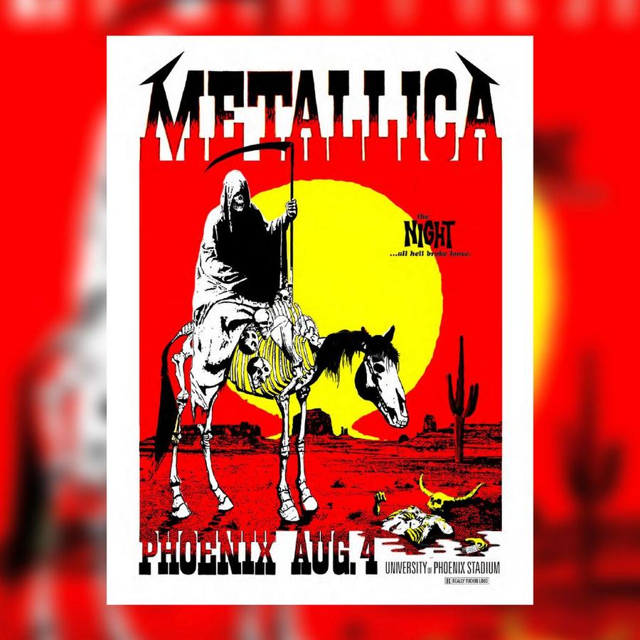 Metallica Concert Poster by Ames Bros