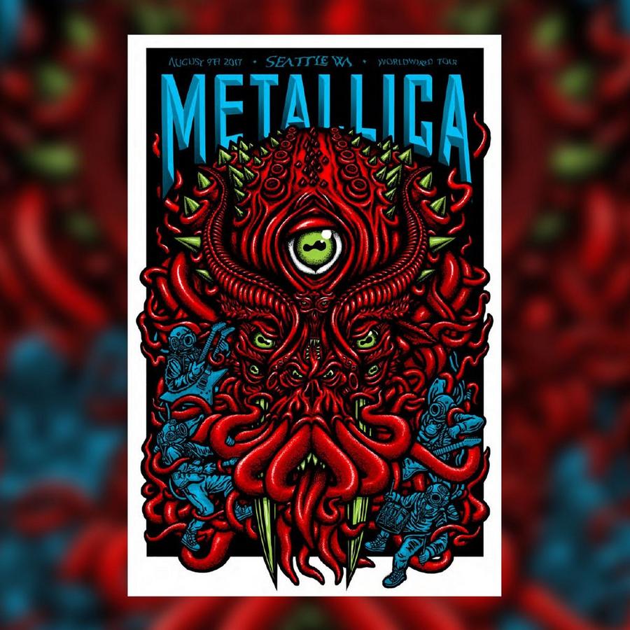 Metallica Concert Poster by Ames Bros