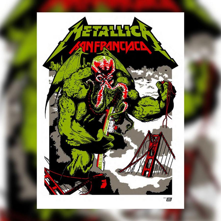 Metallica Concert Poster by Ames Bros