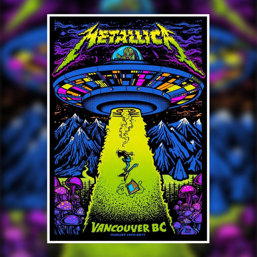 Metallica Concert Poster by Ames Bros