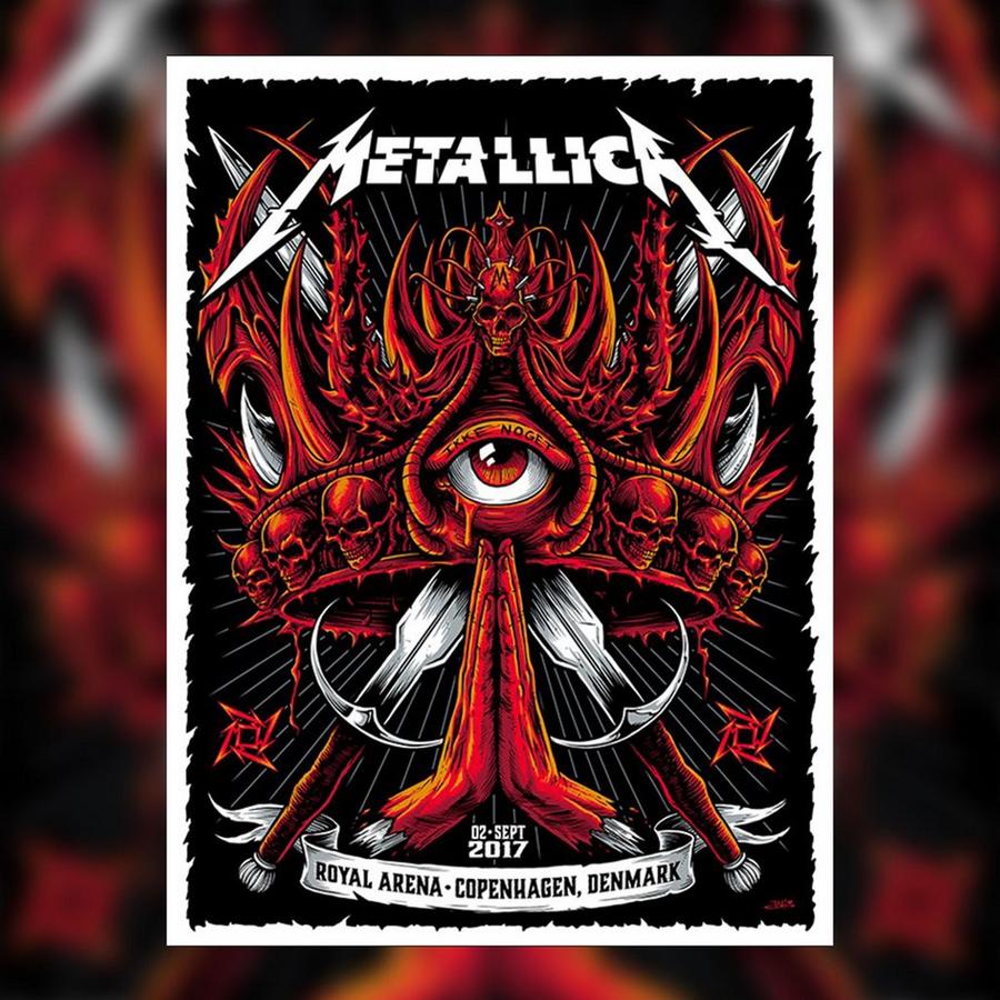 Metallica Concert Poster by Brandon Heart