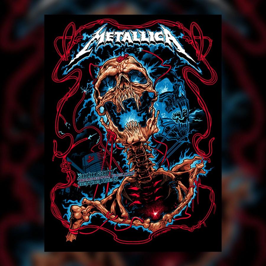 Metallica Concert Poster by Zombie Yeti