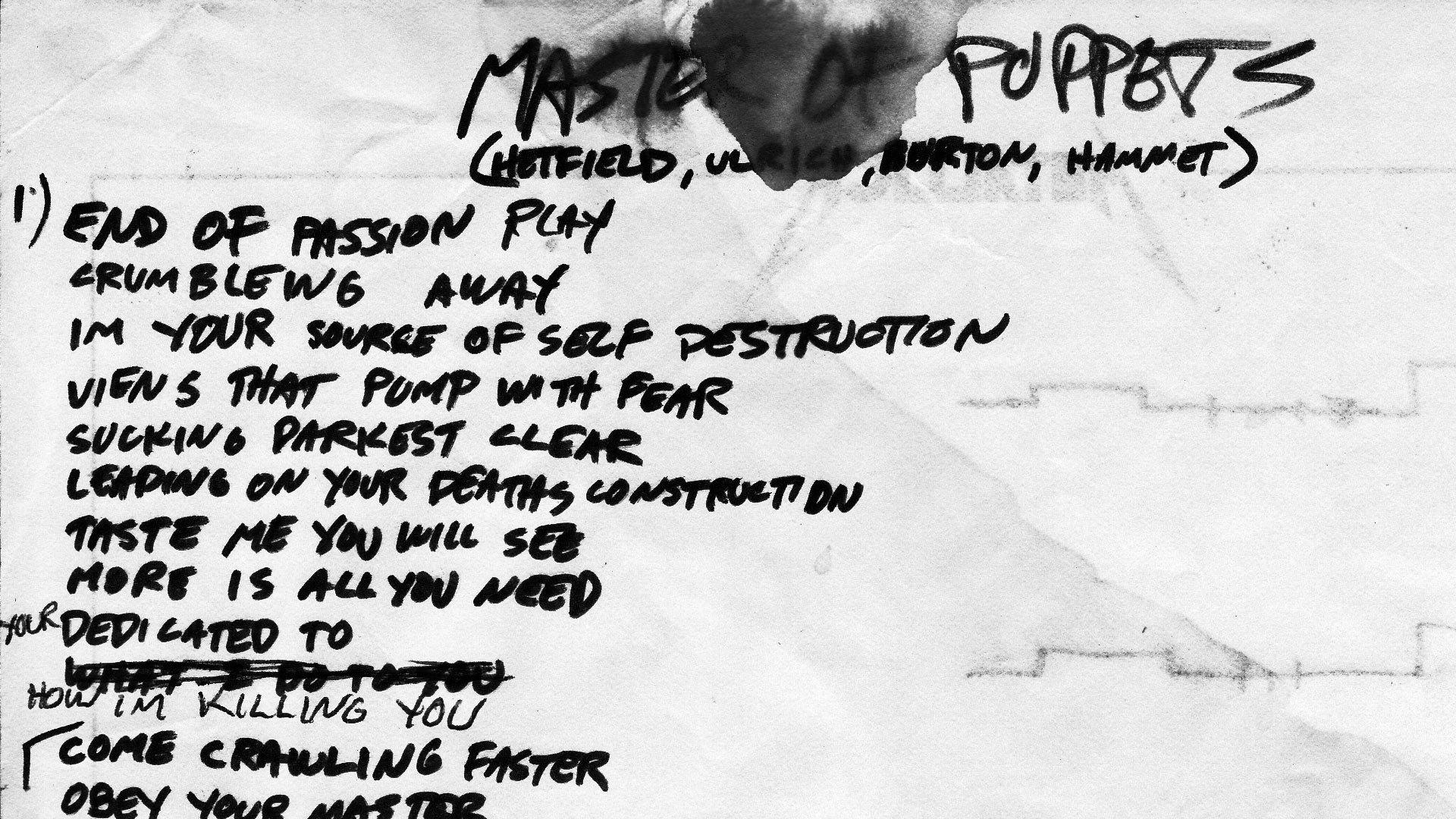 James Hetfield - The Master Of Puppets Lyrics Conversation