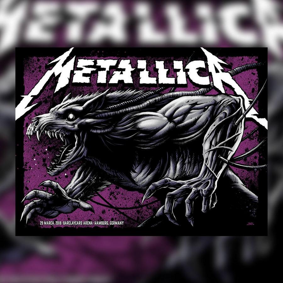 Metallica Concert Poster by Brandon Heart