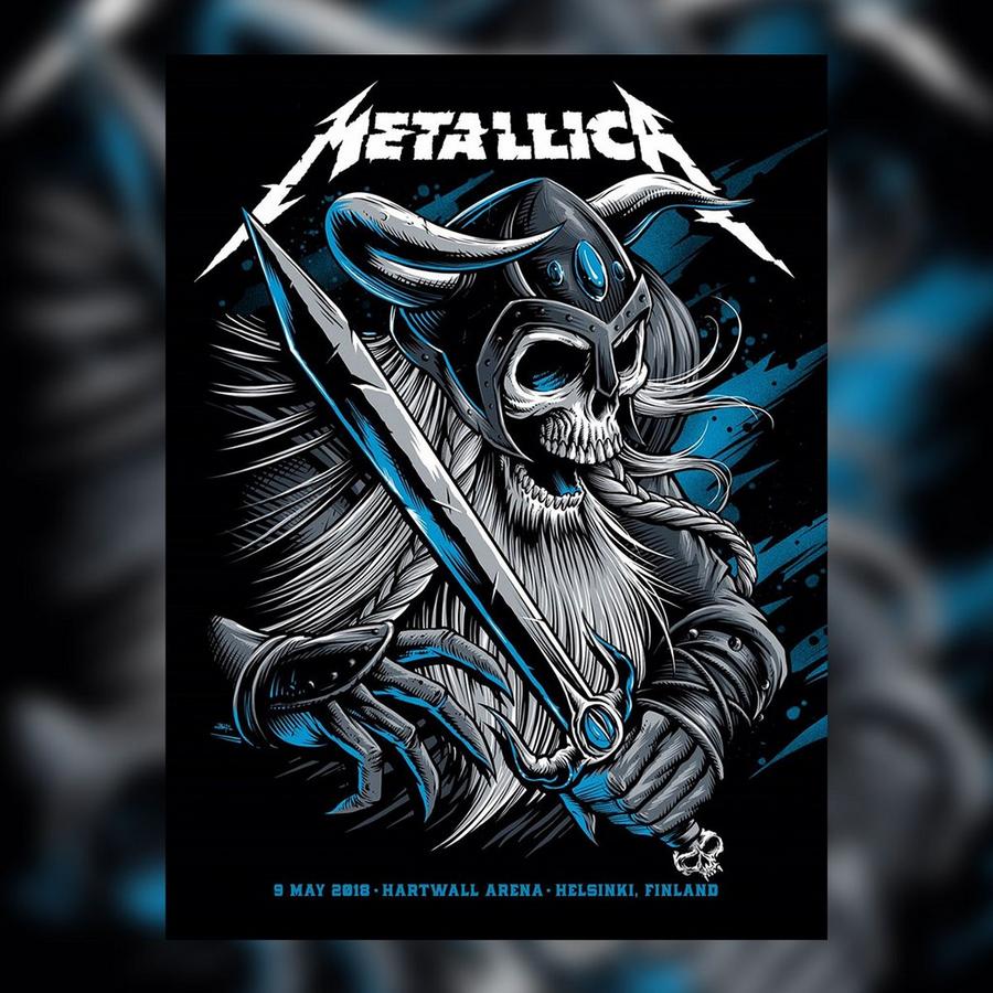 Metallica Concert Poster by Brandon Heart