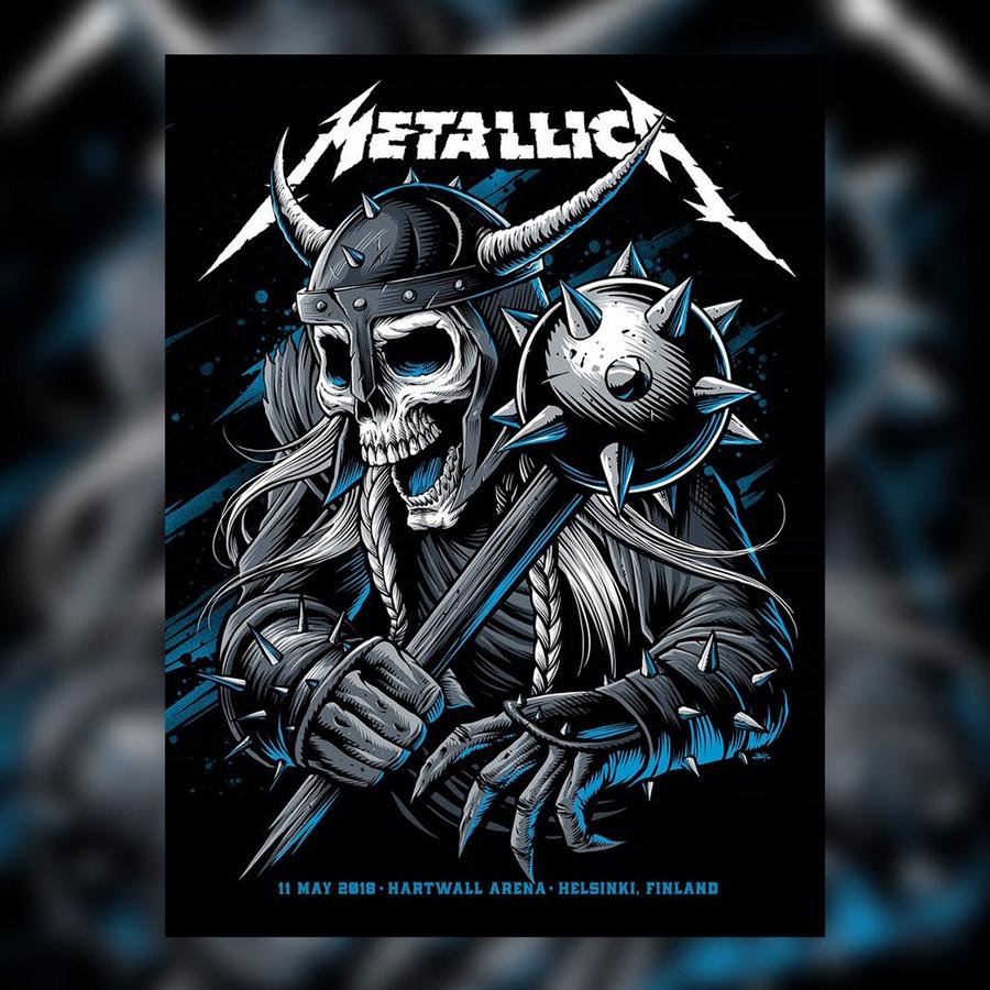 Metallica Concert Poster by Brandon Heart