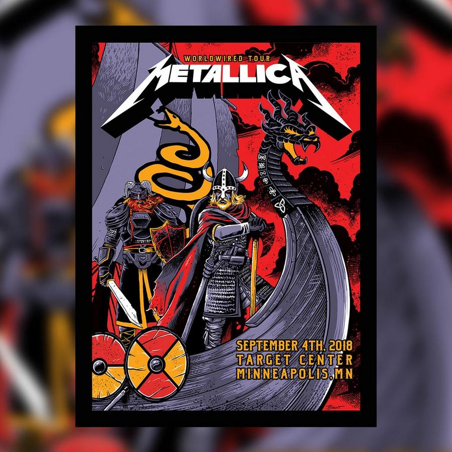 Metallica Concert poster by Brent Schoonover