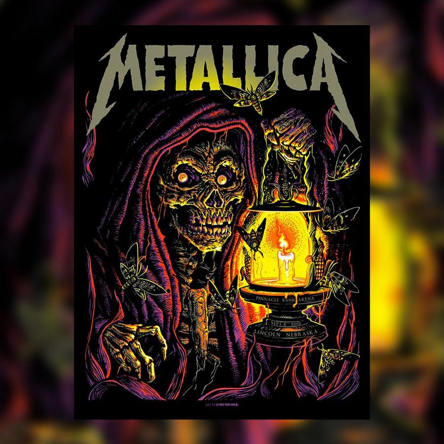Metallica Concert Poster by Munk One
