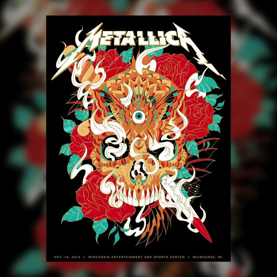 Metallica Concert Poster by Bioworkz