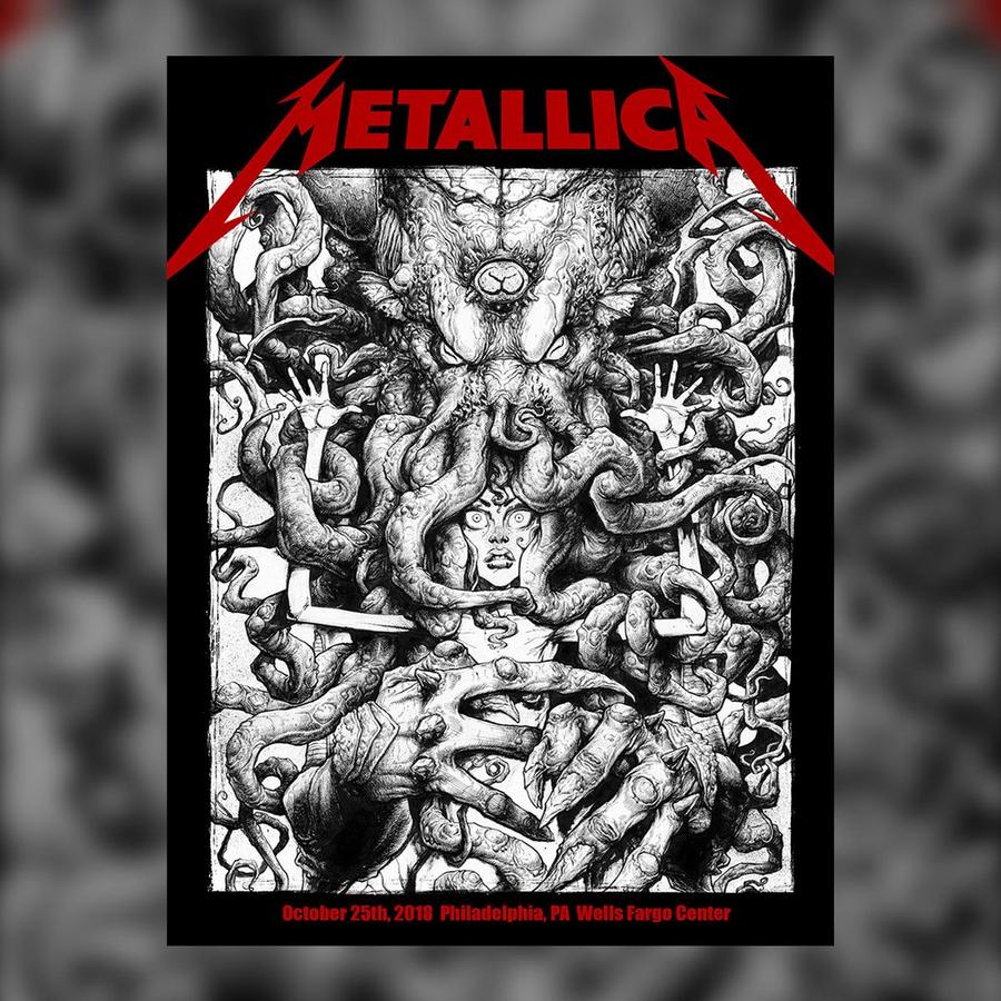 Metallica Concert Poster by Jonathan Wayshak