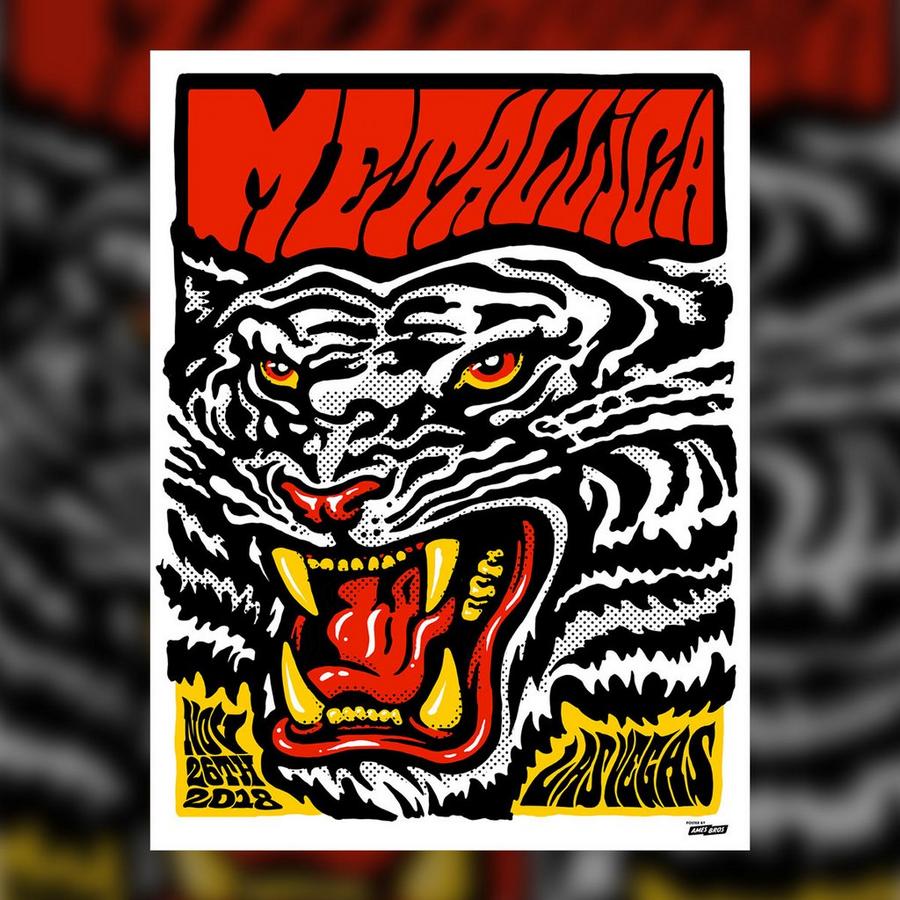 Metallica Concert Poster by Ames Bros