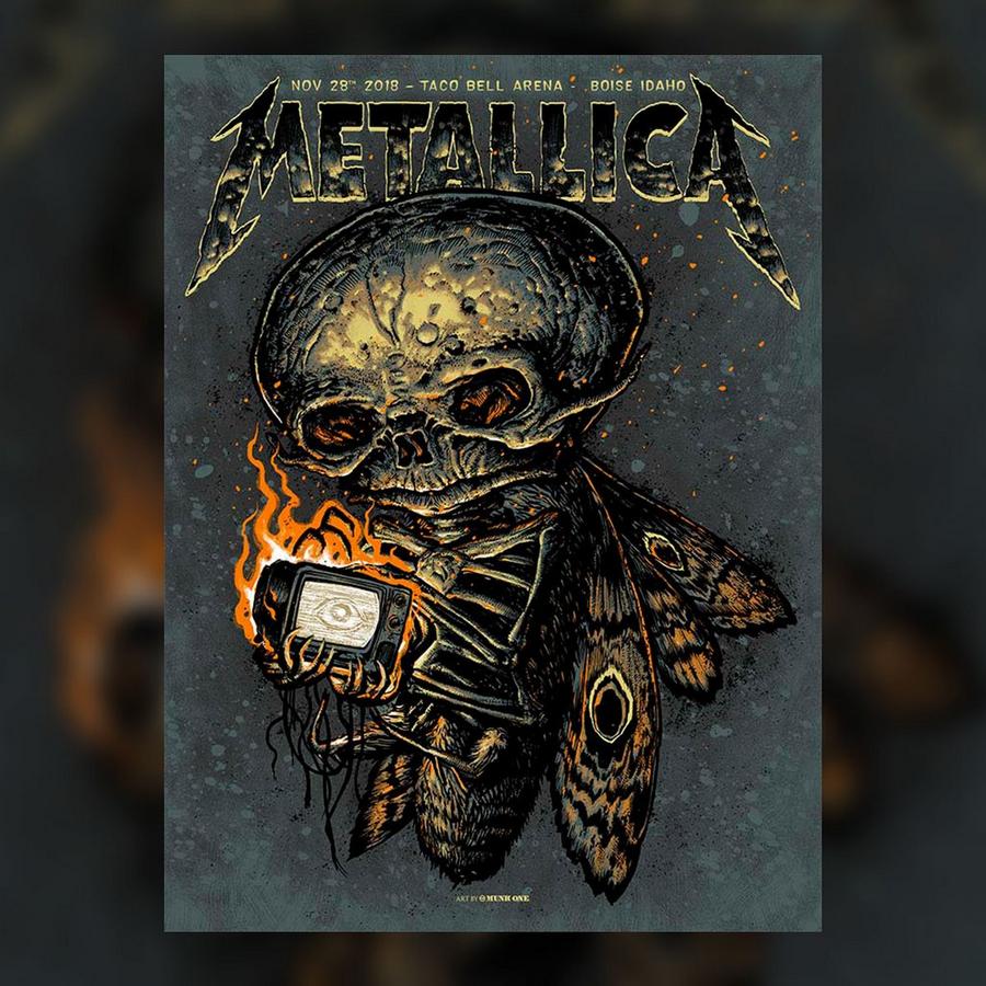 Metallica Concert Poster by Munk One