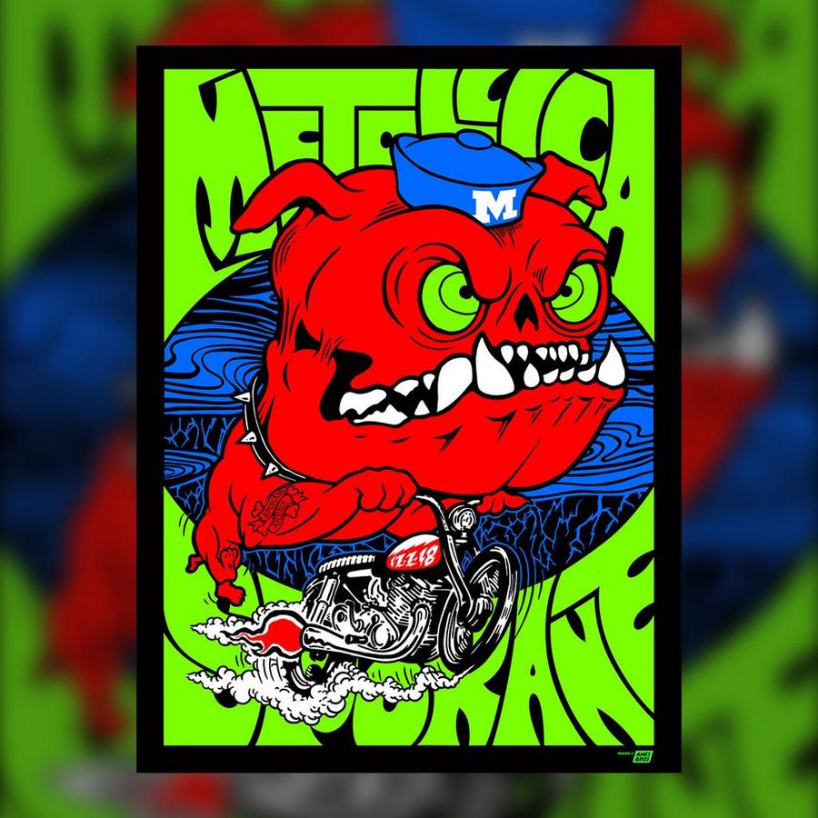 Metallica Concert Poster by Ames Bros