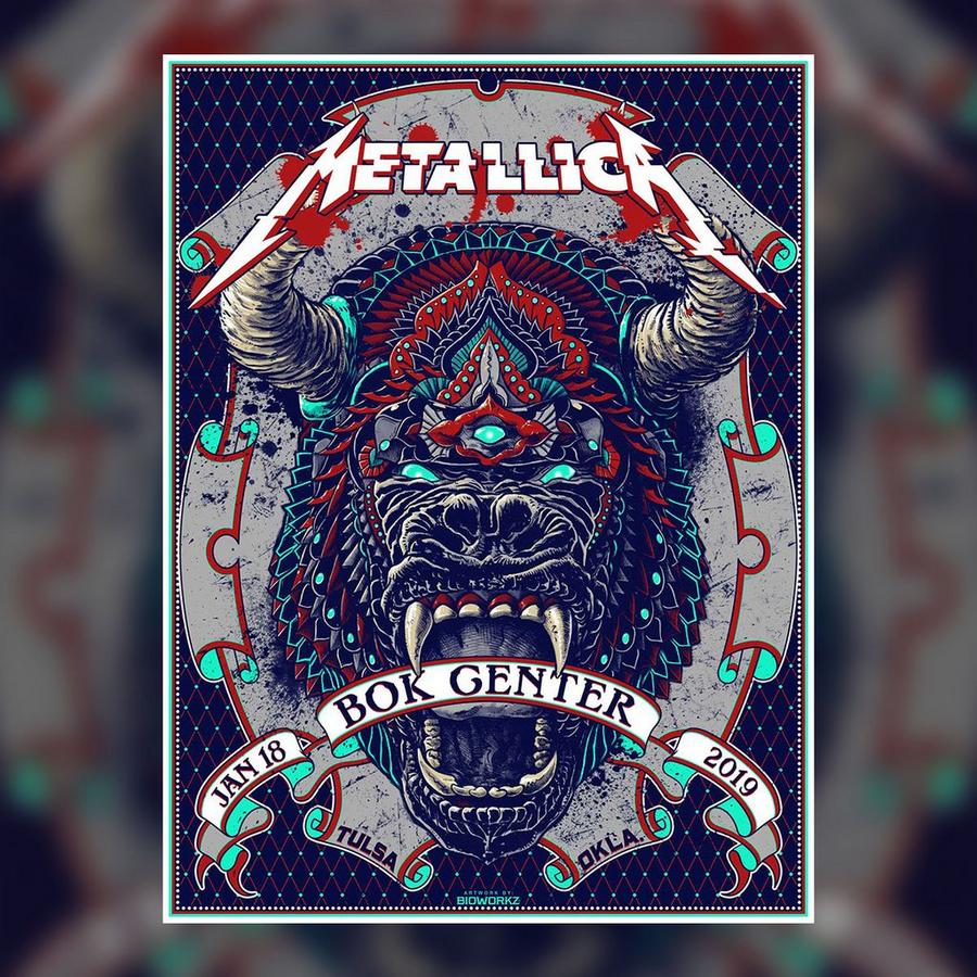 Metallica Concert Poster by Bioworkz