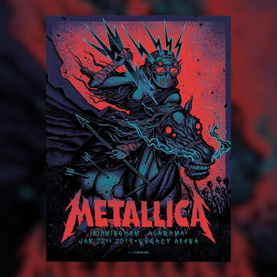 Metallica Concert Poster by Munk One