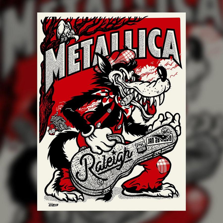 Metallica Concert Poster by Ames Bros