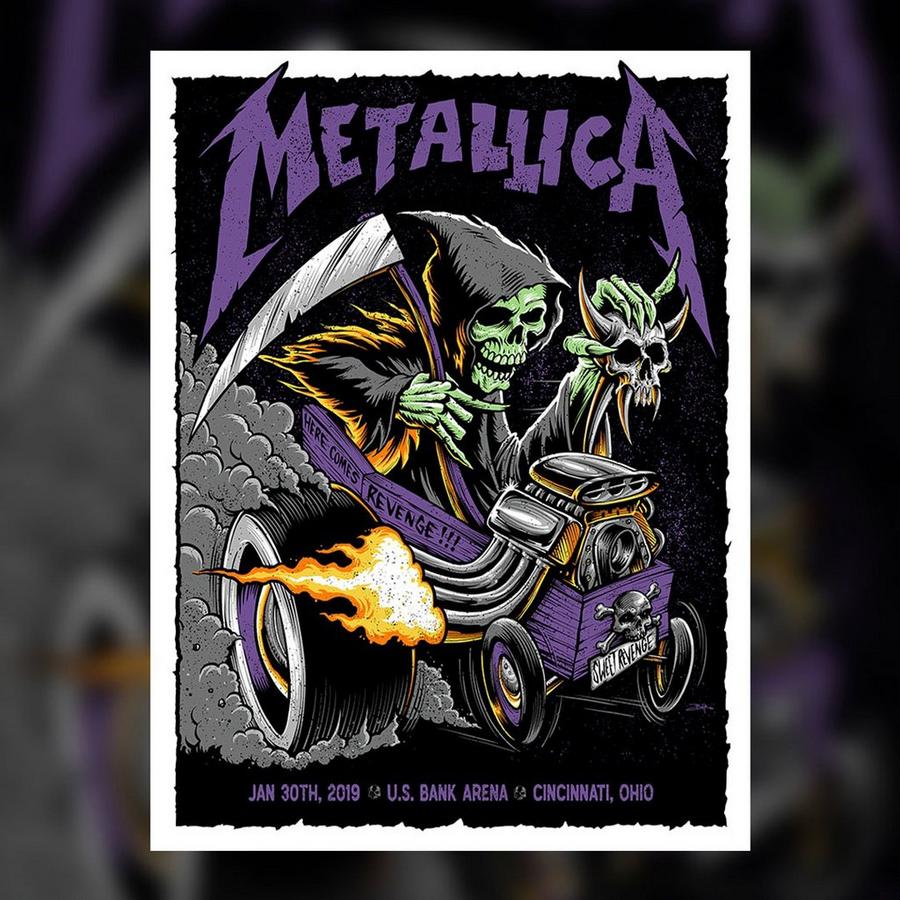 Metallica Concert Poster by Brandon Heart