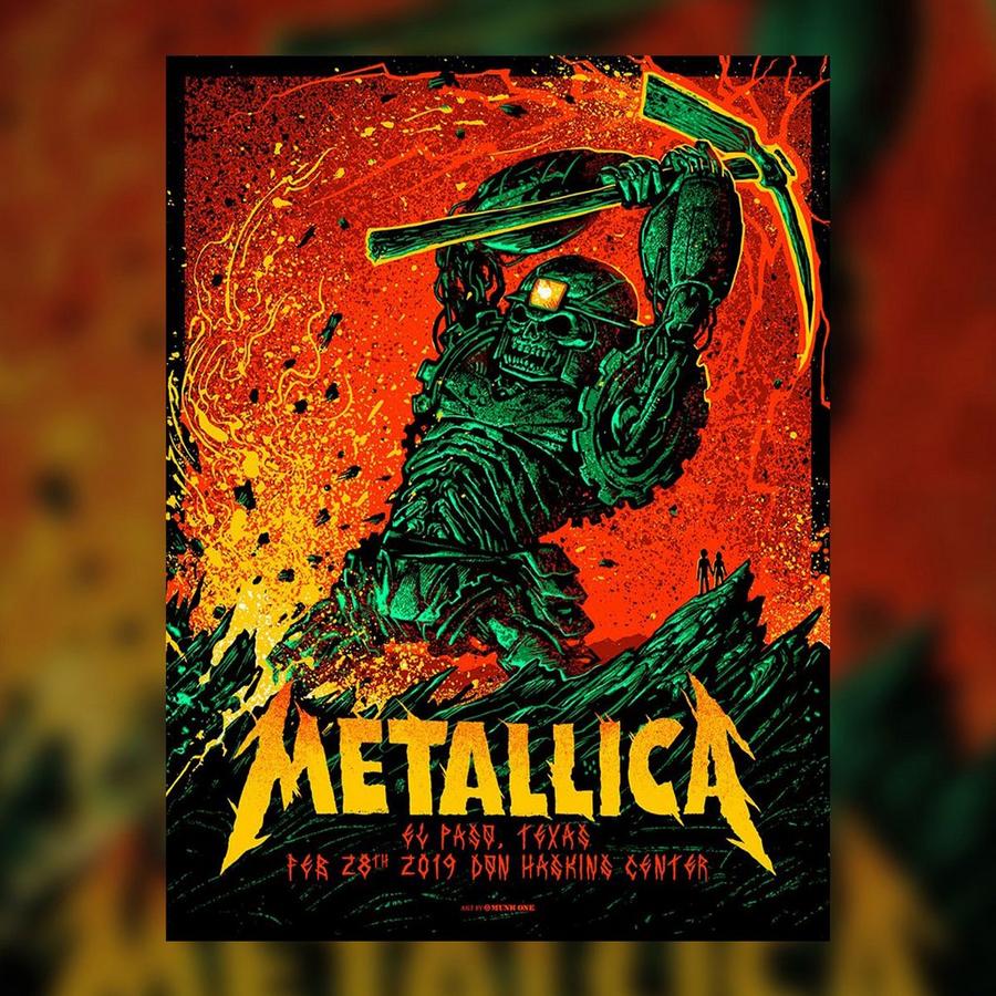 Metallica Concert Poster by Munk One