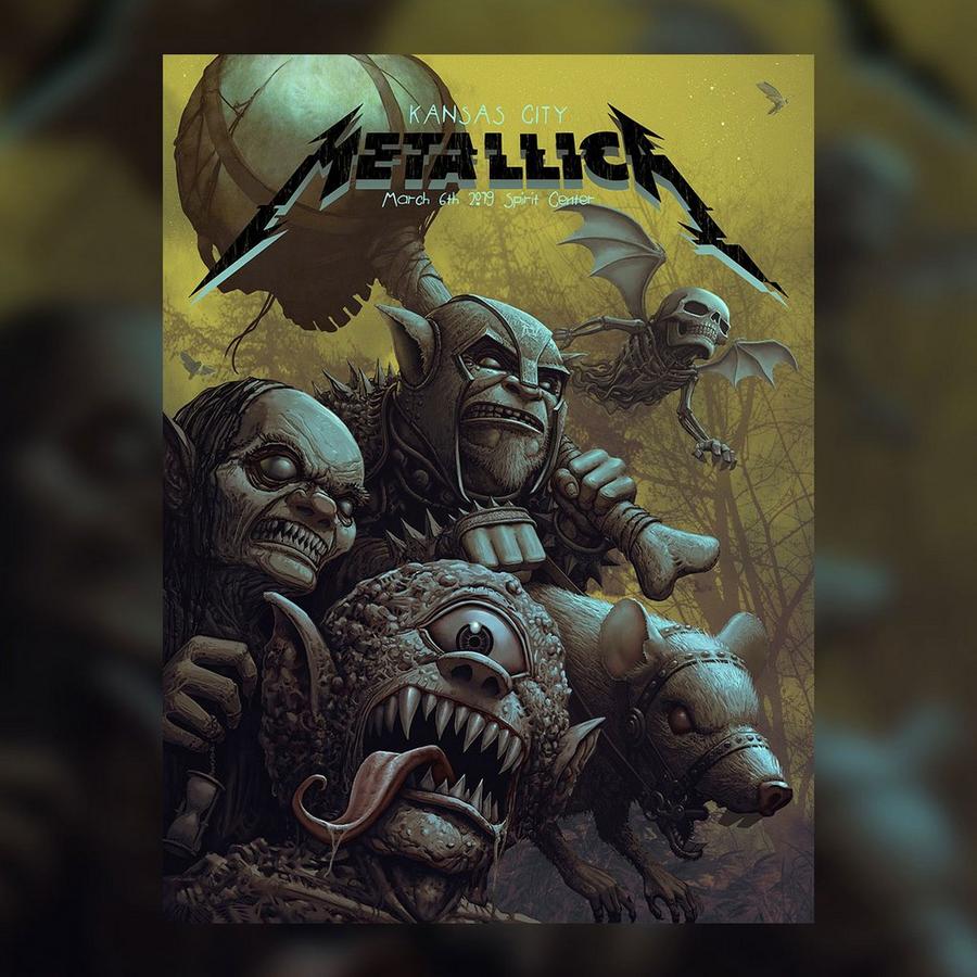 Metallica Concert Poster by Ron Ransom