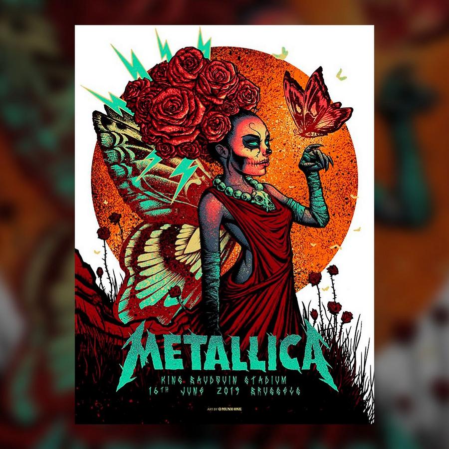 Metallica Concert Poster by Munk One