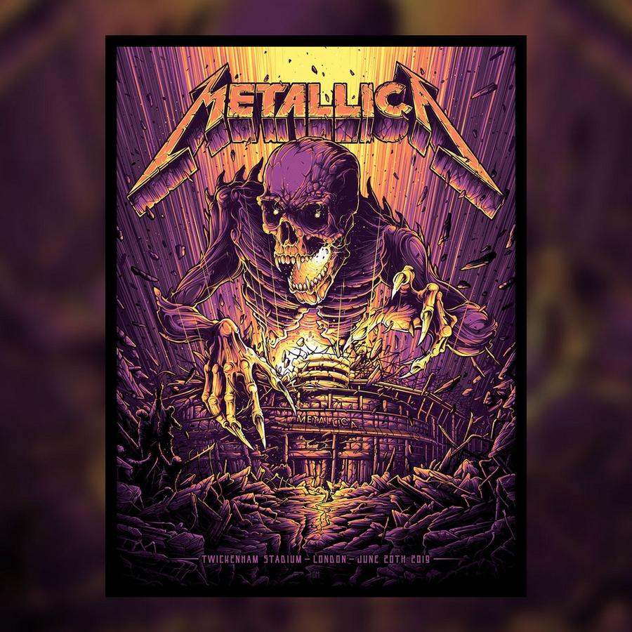 Metallica Concert Poster by Dan Mumford