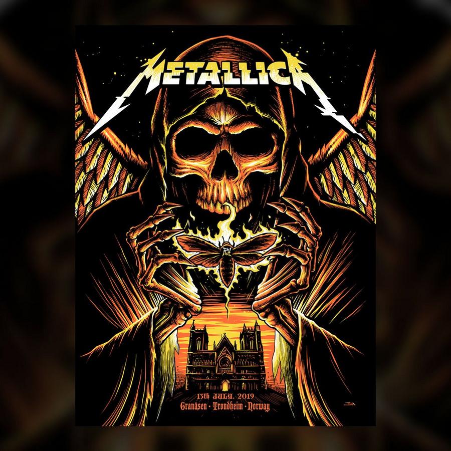 Metallica Concert Poster by Brandon Heart