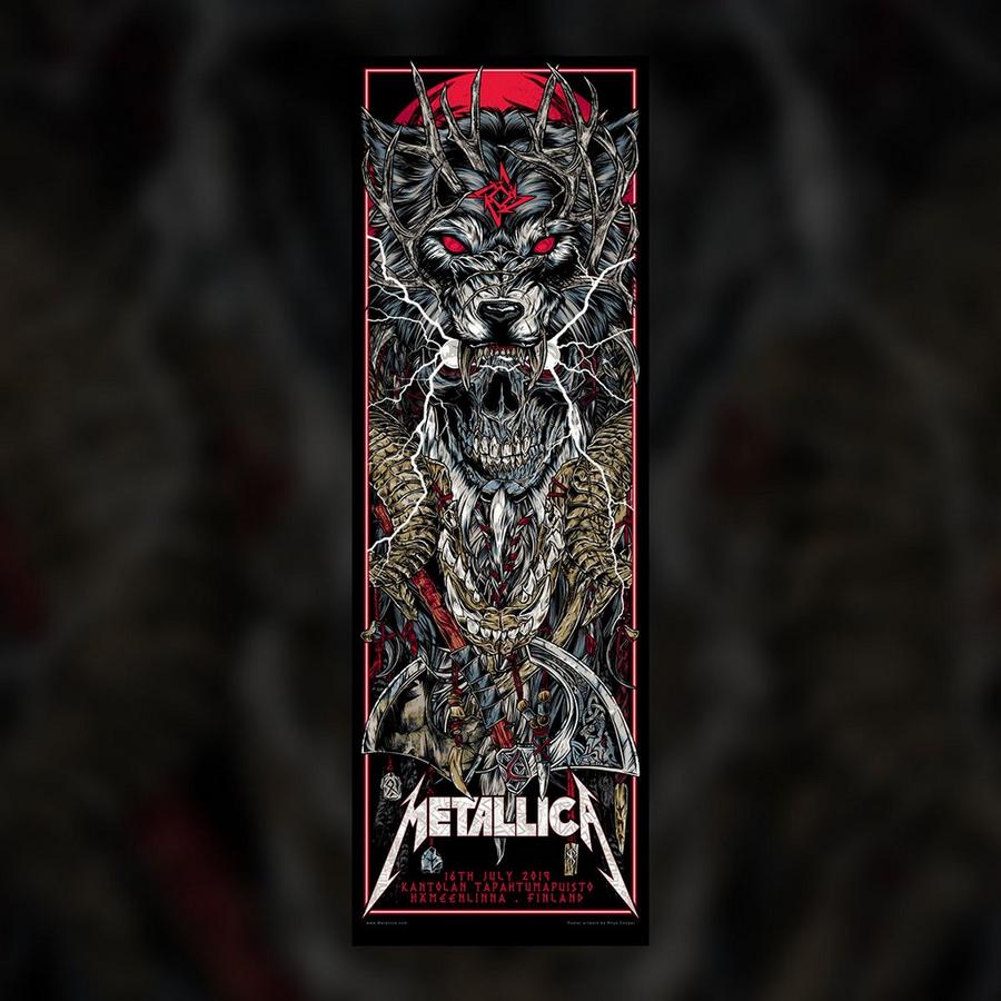 Metallica Concert Poster by Rhys Cooper