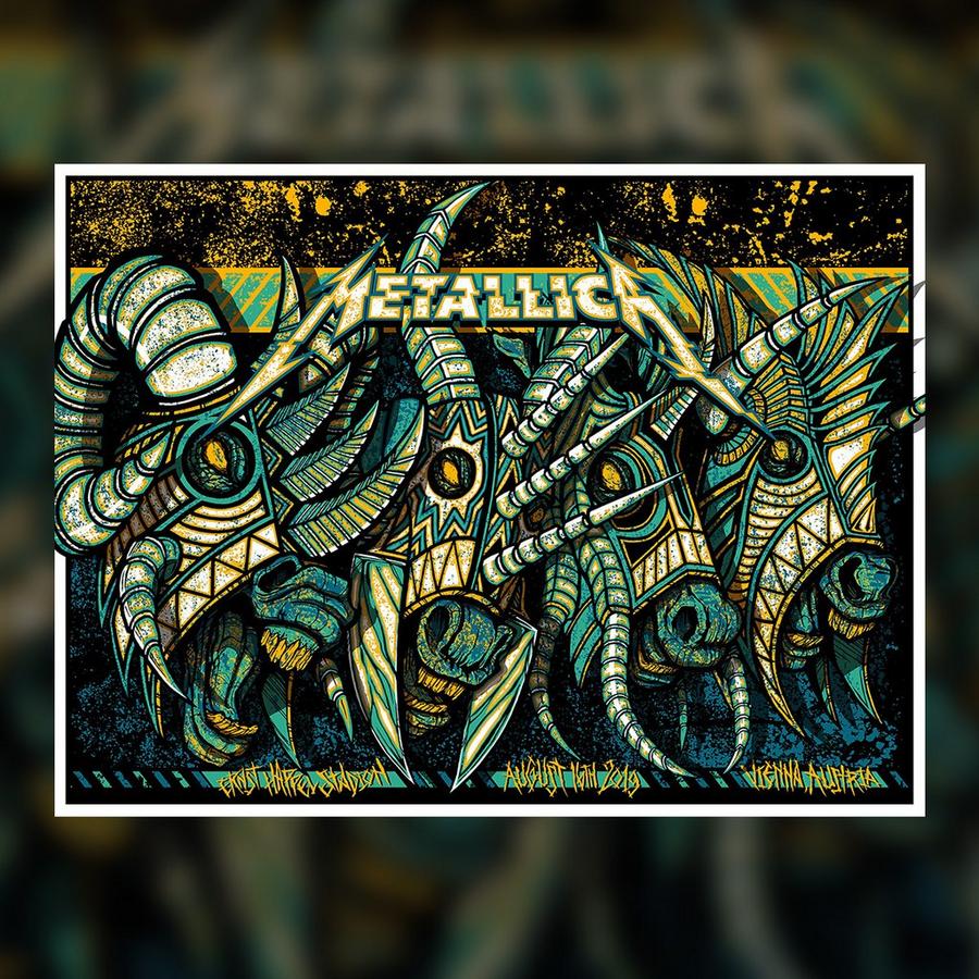 Metallica Concert Poster by Brad Klausen