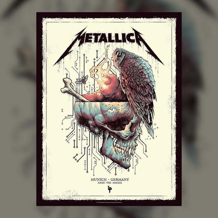 Metallica Concert Poster by Luke Preece