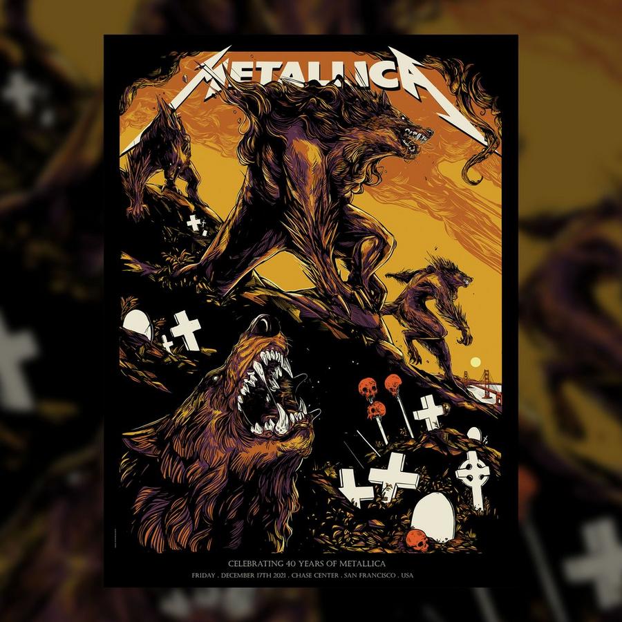 Metallica Concert Poster by WolfSkullJack