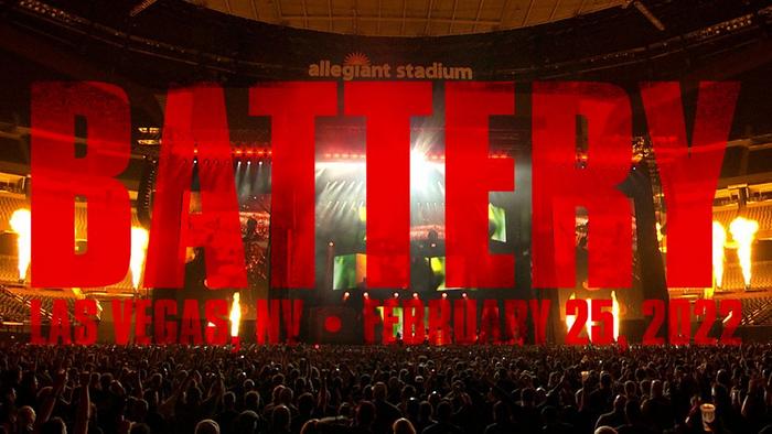 Watch Metallica perform "Battery" live at Allegiant Stadium in Las Vegas, NV on February 25, 2022.