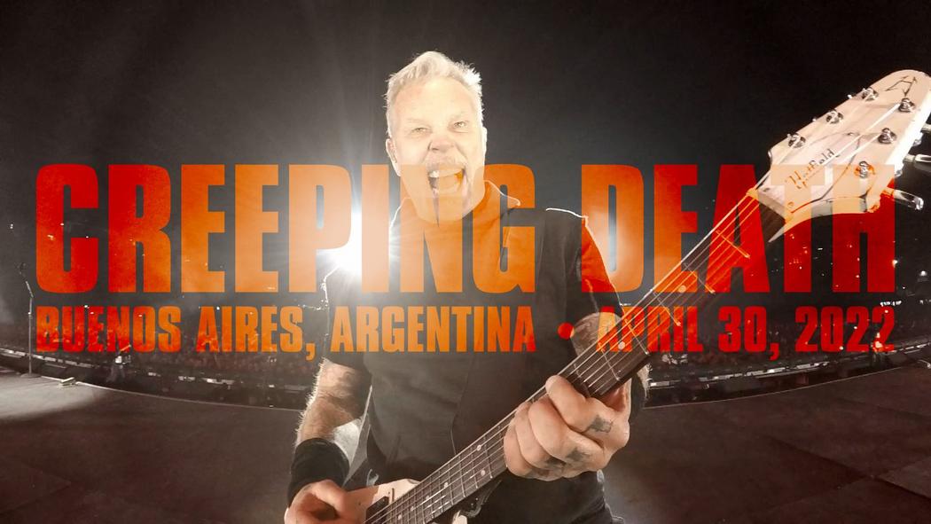 Watch Metallica perform &quot;Creeping Death&quot; live at Campo Argentino de Polo in Buenos Aires, Argentina on April 30, 2022.