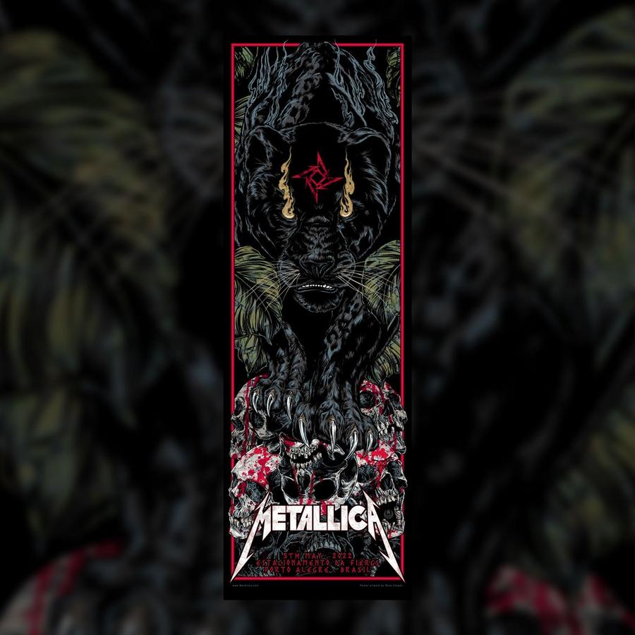 Metallica Concert Poster by Rhys Cooper