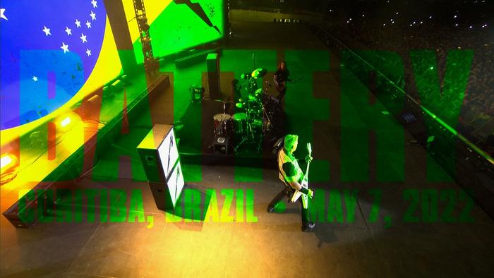 Watch Metallica perform "Battery" live at Estádio Couto Pereira in Curitiba, Brazil on May 7, 2022.