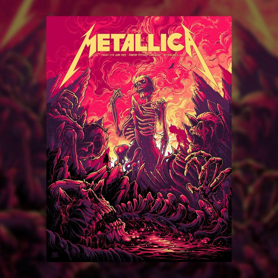 Metallica Concert Poster by Dan Mumford