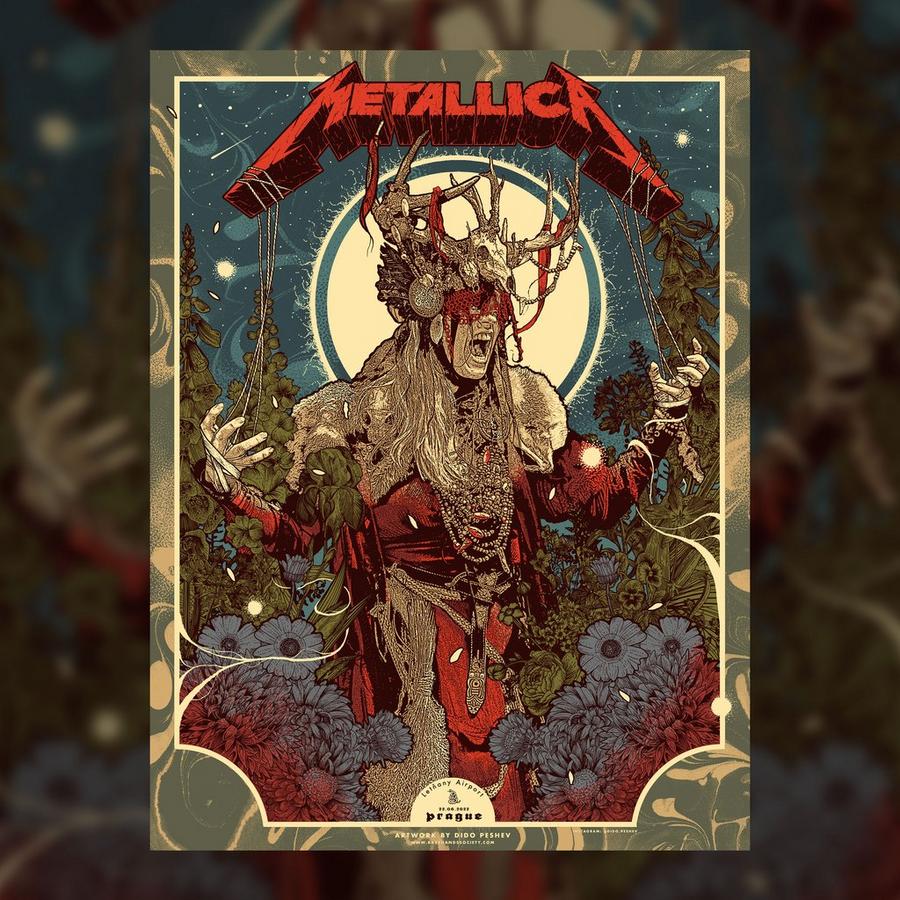Metallica Concert Poster by Dido Peshev