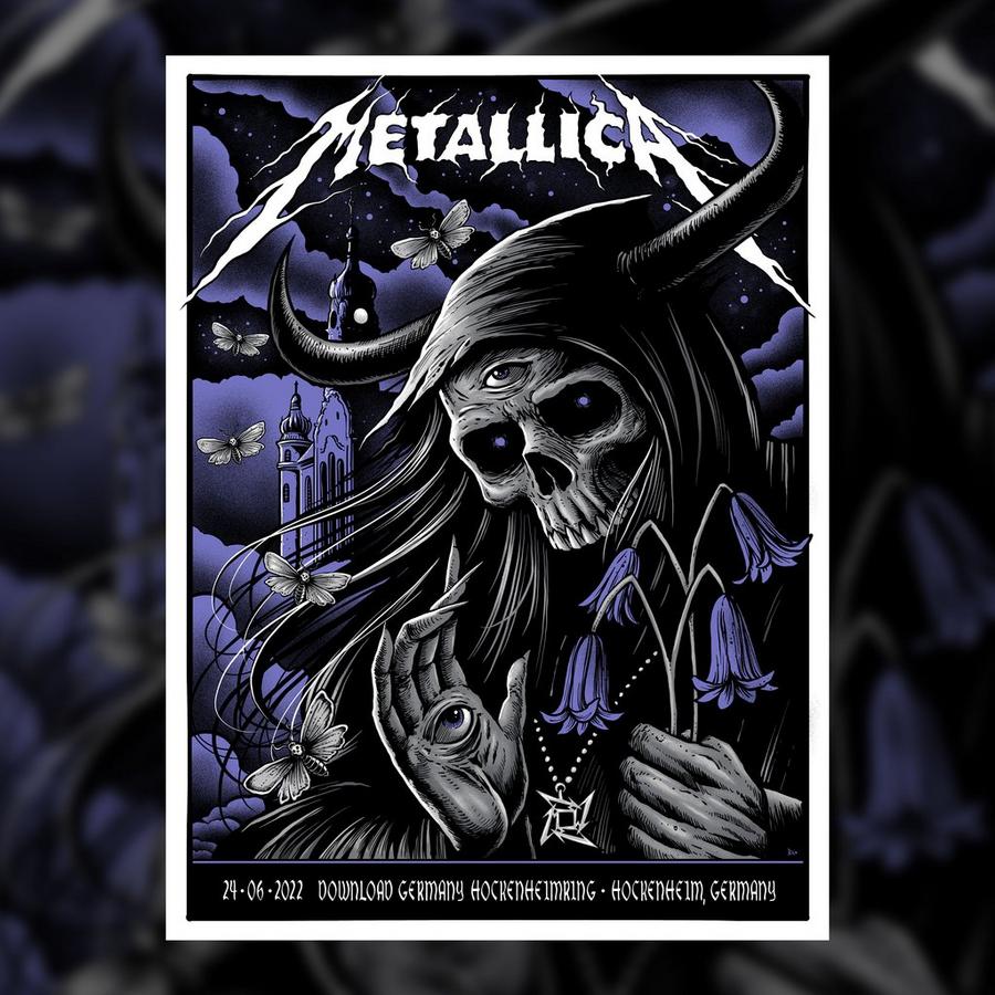 Metallica Concert Poster by Brandon Heart