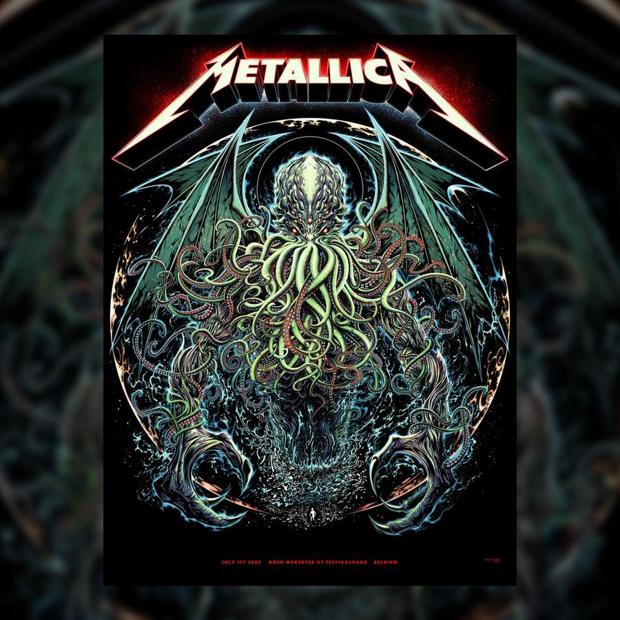 Metallica Concert Poster by Miles Tsang