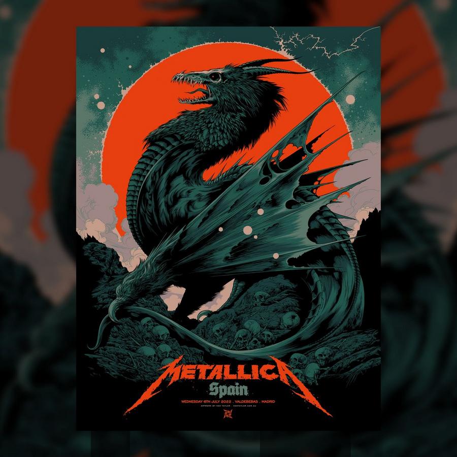 Metallica Concert Poster by Ken Taylor