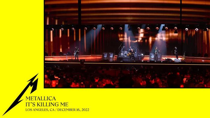 Watch Metallica perform "It’s Killing Me" live for the first time at Microsoft Theater in Los Angeles, CA on December 16, 2022.