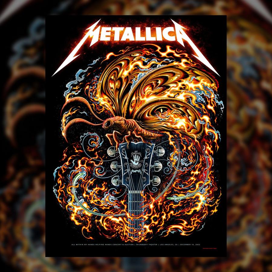 Metallica Concert Poster by Miles Tsang