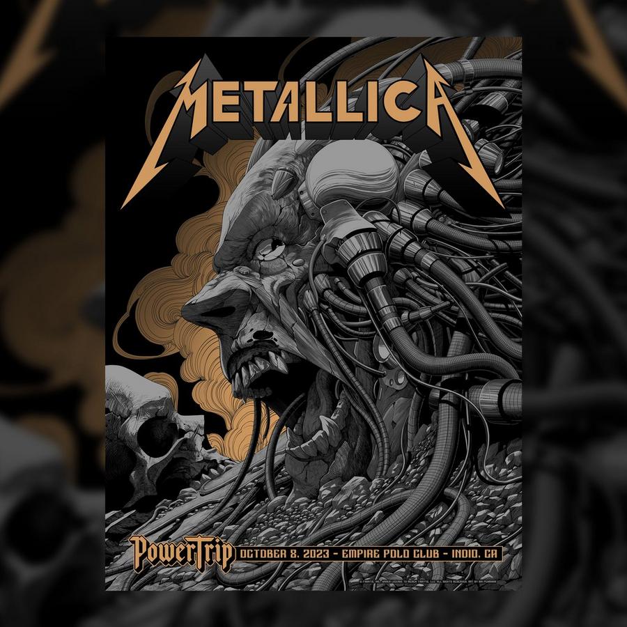 Metallica Concert Poster for PowerTrip by Ian Permana