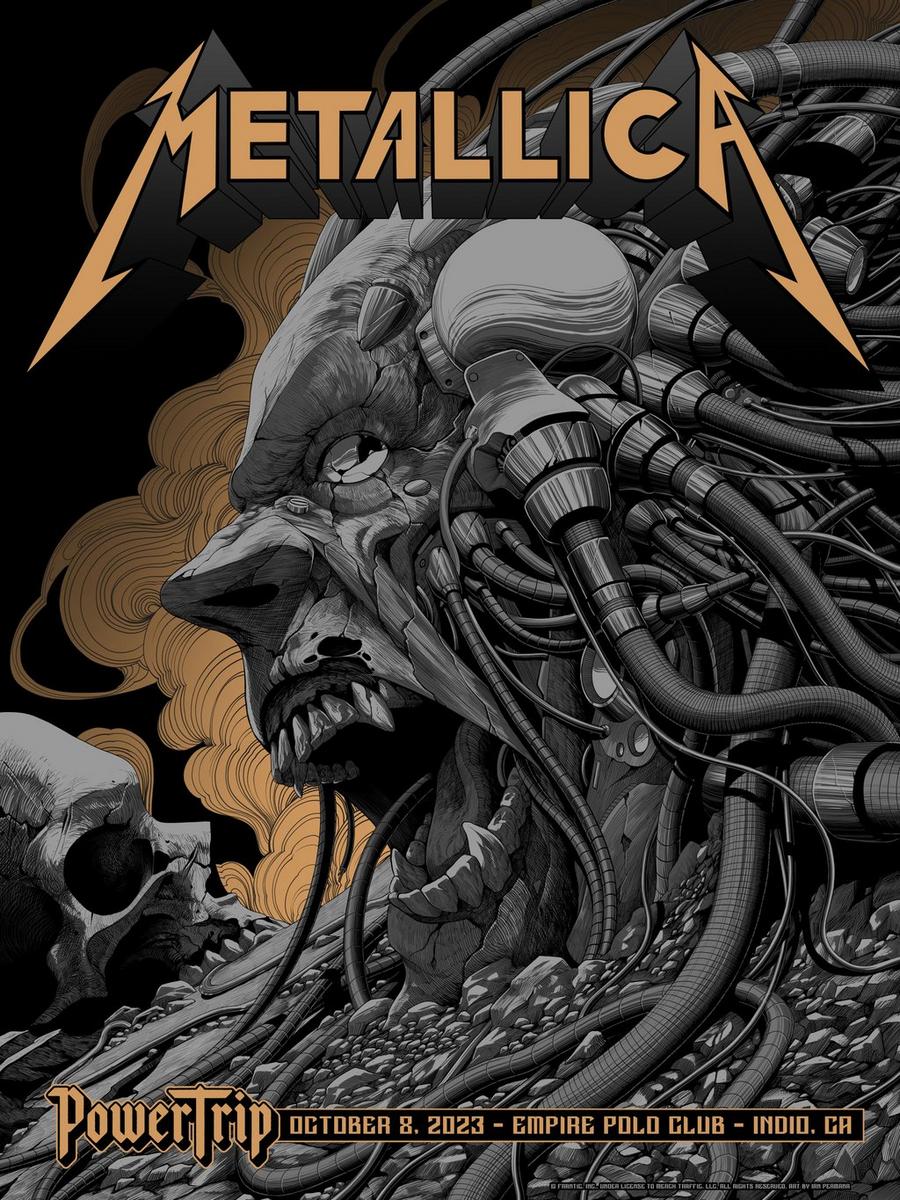 Metallica Concert Poster for PowerTrip by Ian Permana