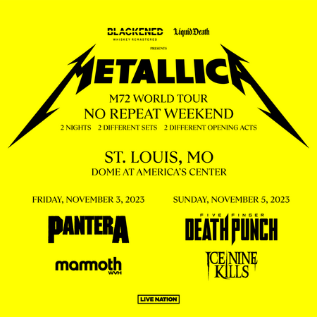 Metallica at Dome at America’s Center in St. Louis, MO, United States