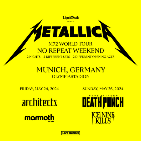 metallica tour munich